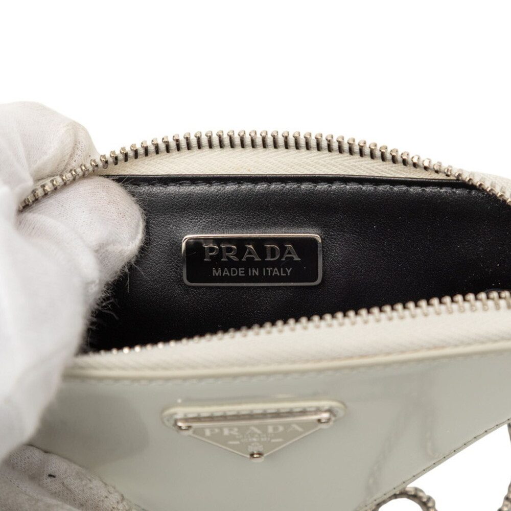 PRADA White Leather Shoulder Bag - Picture 5 of 6